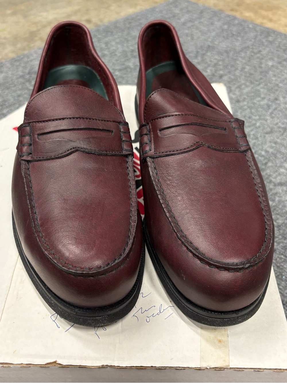 Red Wing Shoes Burgundy Leather Penny Loafers Safety Toe